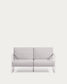 Divano 100% da esterno Comova 2 posti bianco ed alluminio bianco 150 cm
