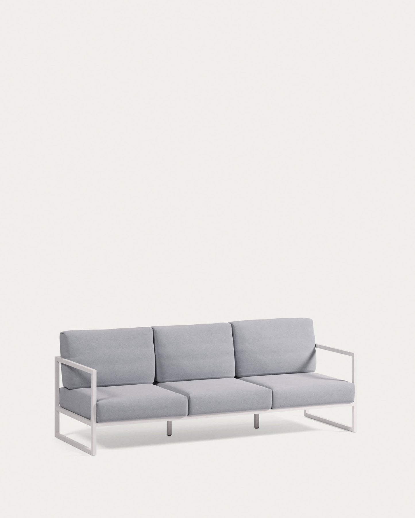 Divano 100% da esterno Comova 3 posti blu ed alluminio bianco 222 cm