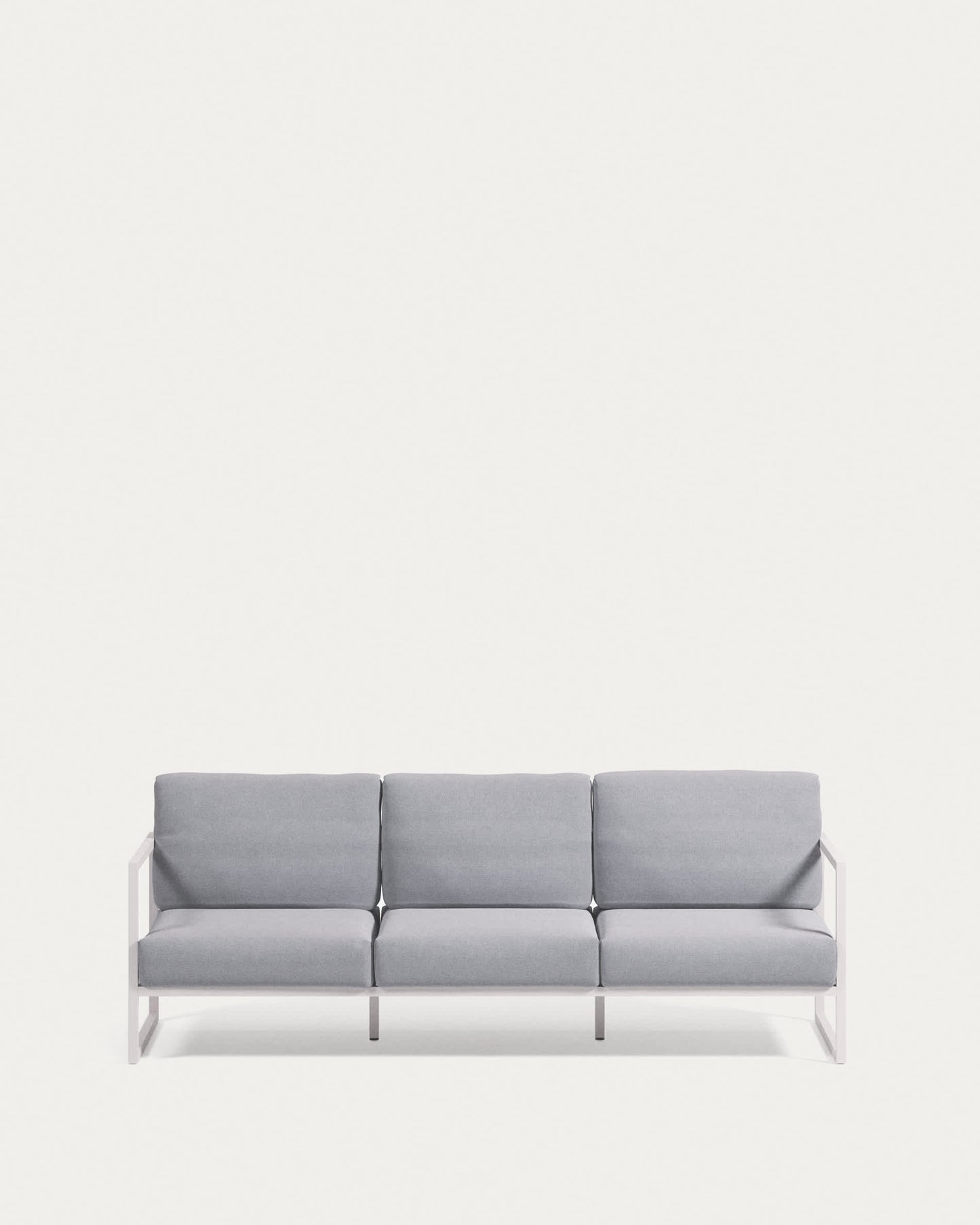 Divano 100% da esterno Comova 3 posti blu ed alluminio bianco 222 cm
