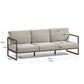 Divano da esterno Comova 3 posti grigio chiaro ed alluminio verde 222 cm