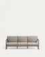 Divano da esterno Comova 3 posti grigio chiaro ed alluminio verde 222 cm