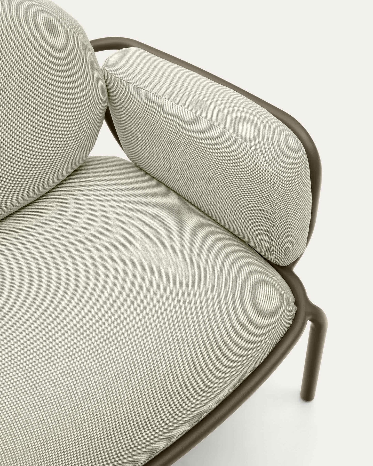 Poltrona da esterno Joncols in alluminio verniciato verde