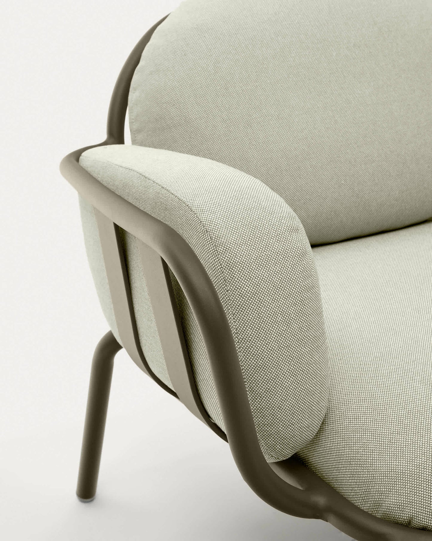 Poltrona da esterno Joncols in alluminio verniciato verde
