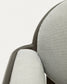 Poltrona da esterno Joncols con rivestimento grigio con struttura in alluminio e finitura verde