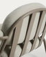 Poltrona da esterno Joncols in alluminio con finitura verniciata tortora e cuscini beige