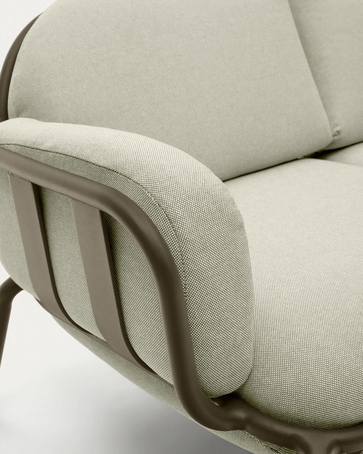Divano da esterno 2 posti Joncols in alluminio verniciato grigio 164 cm