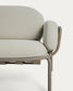 Divano da esterno Joncols 2 posti in alluminio con finitura verniciata tortora e cuscini beige 164 cm