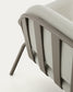 Divano da esterno Joncols 2 posti in alluminio con finitura verniciata tortora e cuscini beige 164 cm