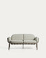 Divano da esterno Joncols 2 posti in alluminio con finitura verniciata tortora e cuscini beige 164 cm