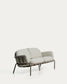 Divano da esterno Joncols 2 posti in alluminio con finitura verniciata tortora e cuscini beige 164 cm