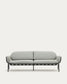 Divano da esterno 3 posti Joncols in alluminio verniciato grigio 225 cm