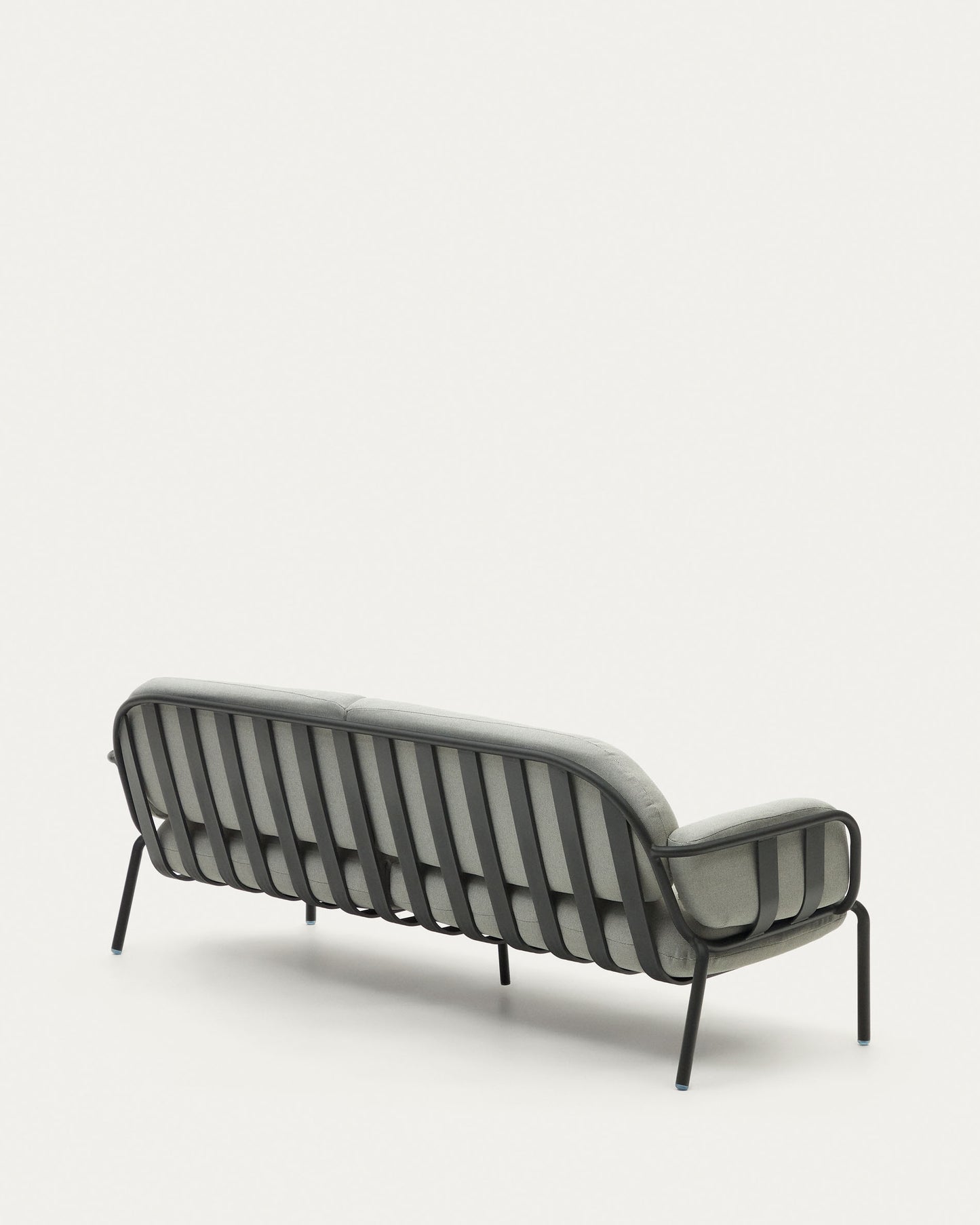 Divano da esterno 3 posti Joncols in alluminio verniciato grigio 225 cm