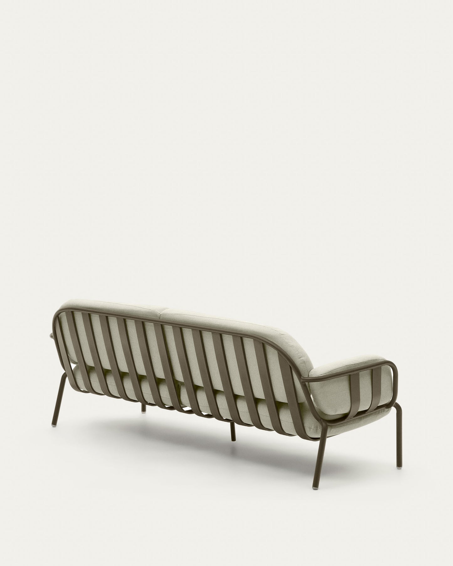 Divano da esterno 3 posti Joncols in alluminio verniciato verde 225 cm