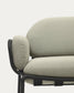 Divano da esterno Joncols 3 posti in alluminio verniciato grigio e cuscini beige 224 cm