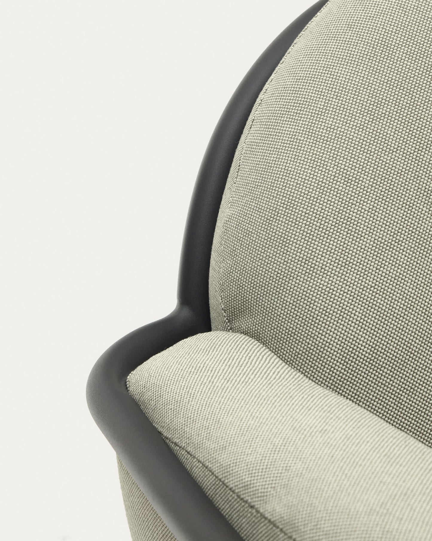 Divano da esterno Joncols 3 posti in alluminio verniciato grigio e cuscini beige 224 cm