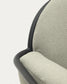 Divano da esterno Joncols 3 posti in alluminio verniciato grigio e cuscini beige 224 cm