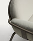 Divano da esterno Joncols 3 posti in alluminio con finitura verniciata tortora e cuscini beige 224 cm