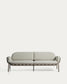Divano da esterno Joncols 3 posti in alluminio con finitura verniciata tortora e cuscini beige 224 cm