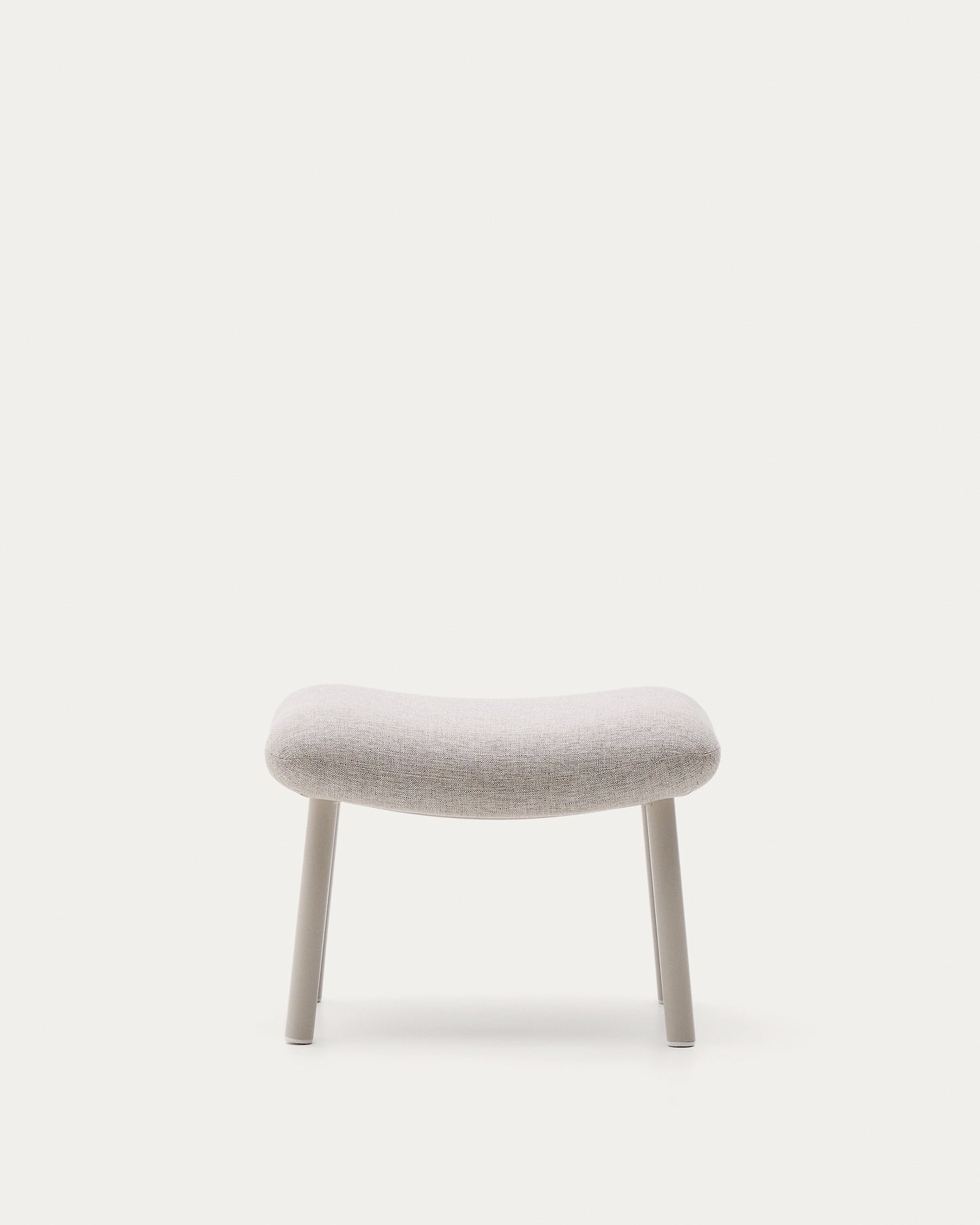 Poggiapiedi Inari verniciato beige e acciaio beige 60 x 50 cm