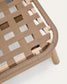 Lettino doppio Catalina in corda beige e 100% legno massiccio di acacia