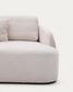 Divano letto Laira a 3 posti in ciniglia con chaise longue destra écru 246 cm