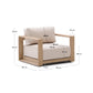 Poltrona Ambra in legno massiccio di acacia con finitura chiar