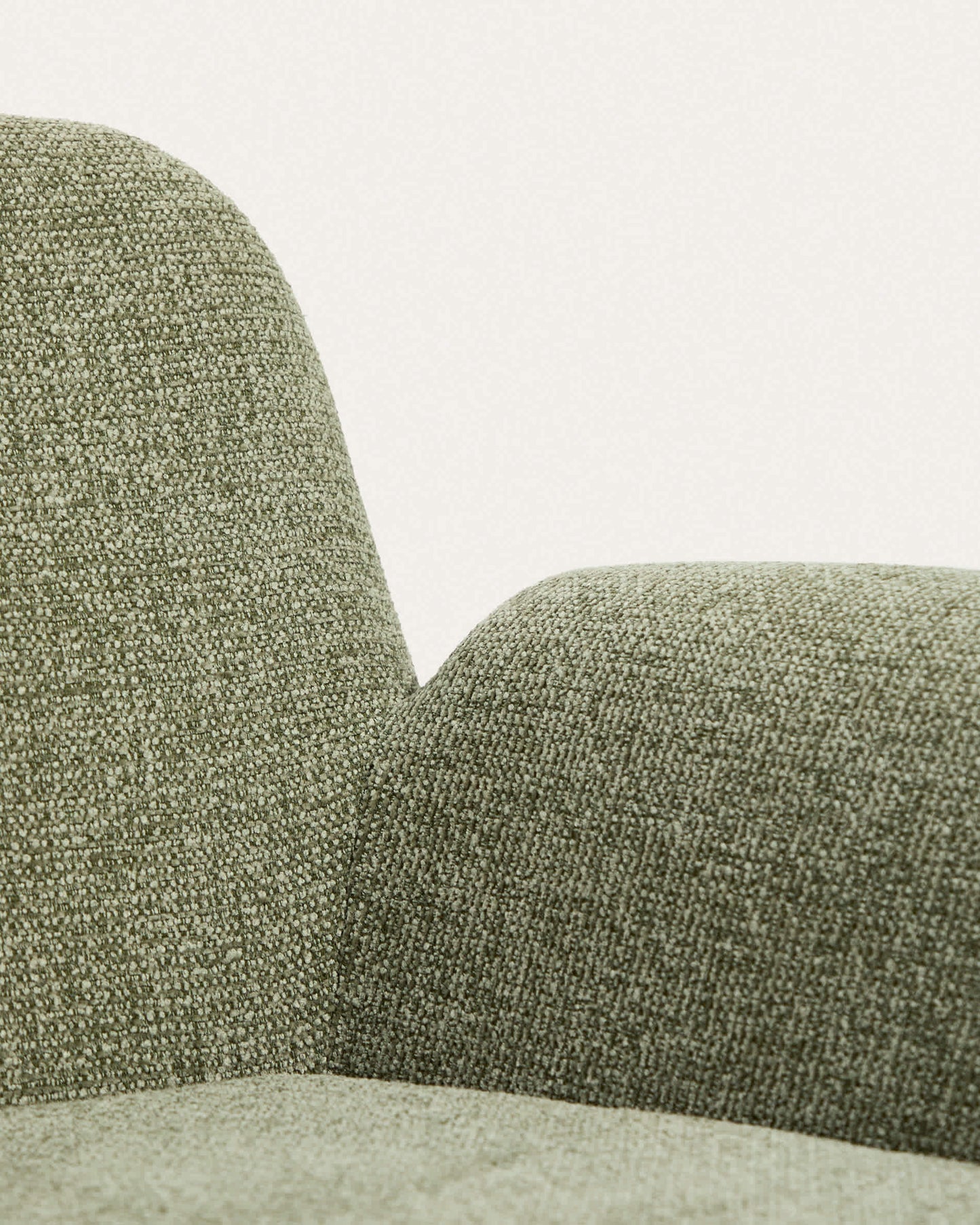 Poltrona Melvia in ciniglia verde