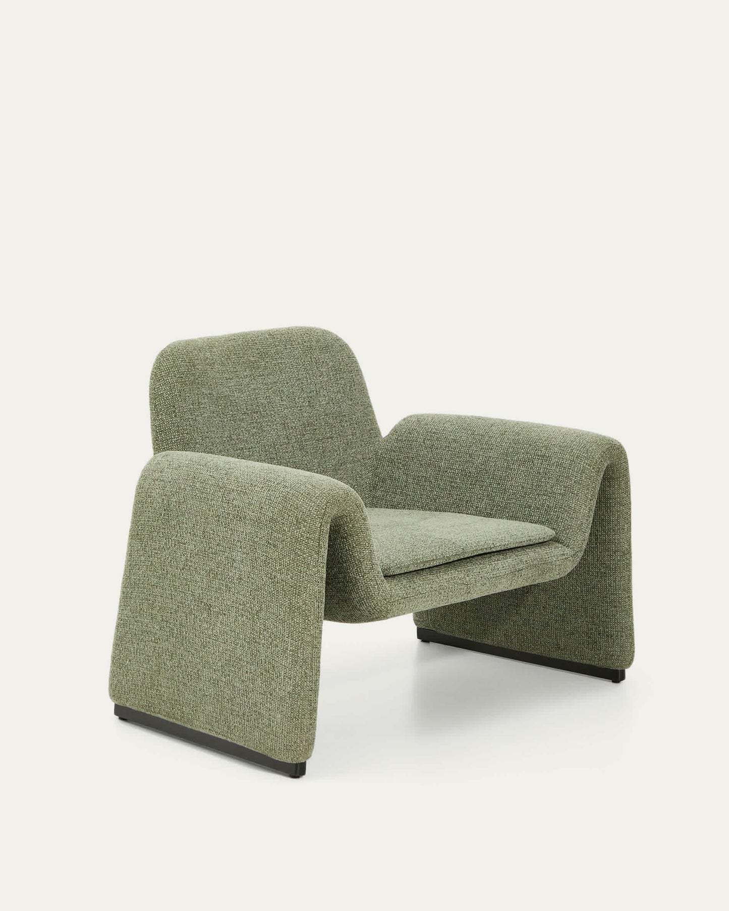 Poltrona Melvia in ciniglia verde