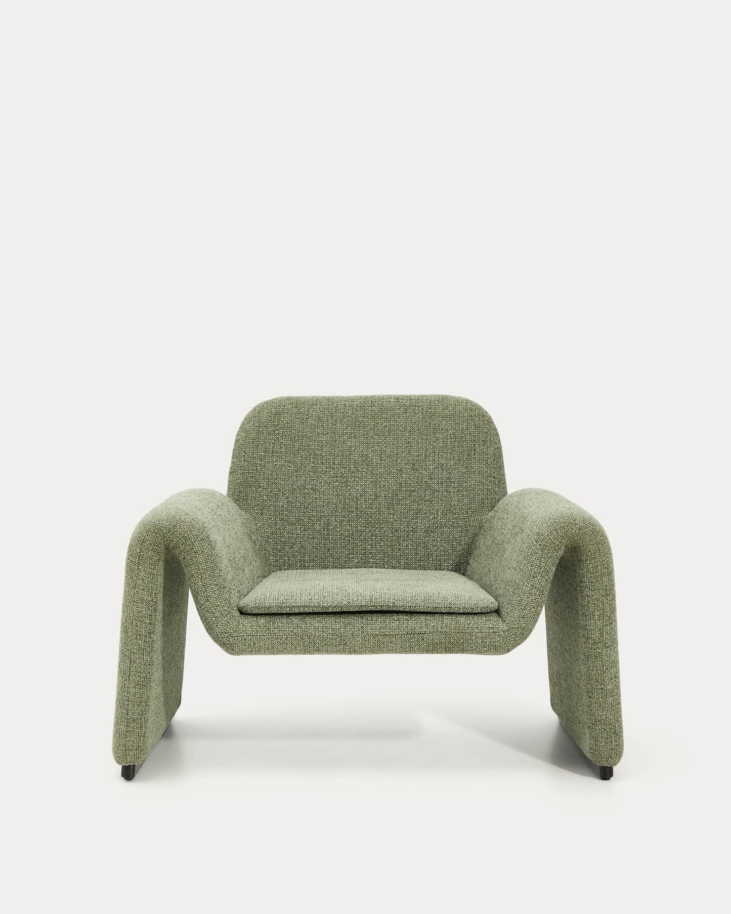Poltrona Melvia in ciniglia verde