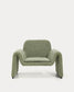Poltrona Melvia in ciniglia verde