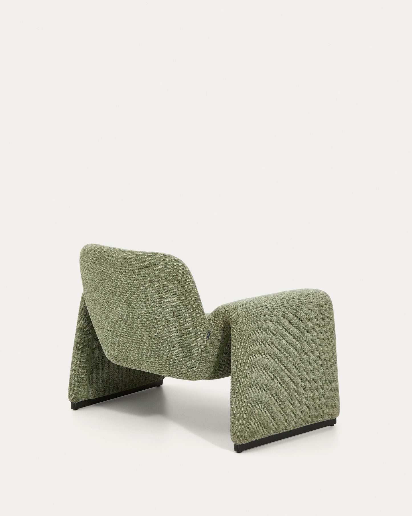 Poltrona Melvia in ciniglia verde