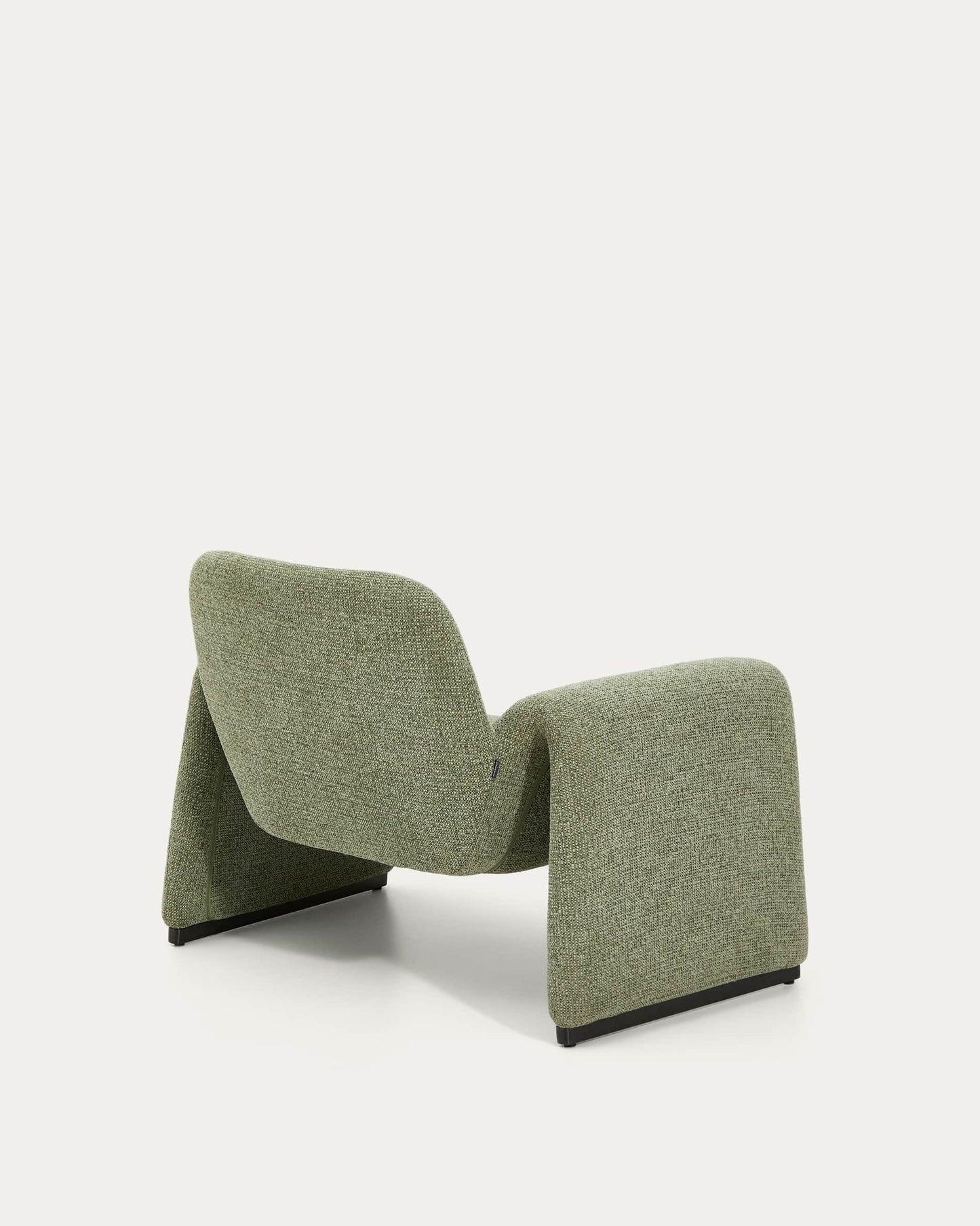 Poltrona Melvia in ciniglia verde