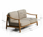 Divano 2 posti da esterno Elunda in teak massiccio FSC 100% 149 cm