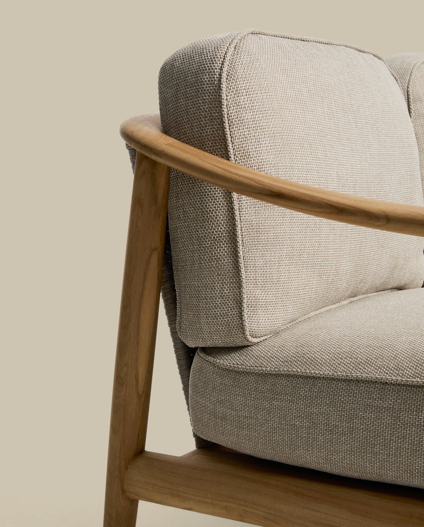 Divano 2 posti da esterno Elunda in teak massiccio FSC 100% 149 cm