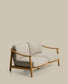 Divano 2 posti da esterno Elunda in teak massiccio FSC 100% 149 cm