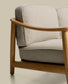 Divano 3 posti da esterno Elunda in teak massiccio FSC 100% 215 cm