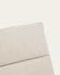 Poltrona Asen in ciniglia beige e gambe in acciaio nero FSC 100%