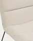 Poltrona Asen in ciniglia beige e gambe in acciaio nero FSC 100%