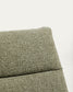 Poltrona Asen in ciniglia verde e gambe in acciaio nero FSC 100%