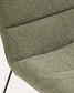 Poltrona Asen in ciniglia verde e gambe in acciaio nero FSC 100%