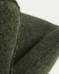 Poltrona girevole Sorile in ciniglia verde scuro e acciaio con finitura nera FSC 100%