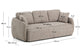 Divano letto Laira 3 posti in ciniglia tortora 218 cm