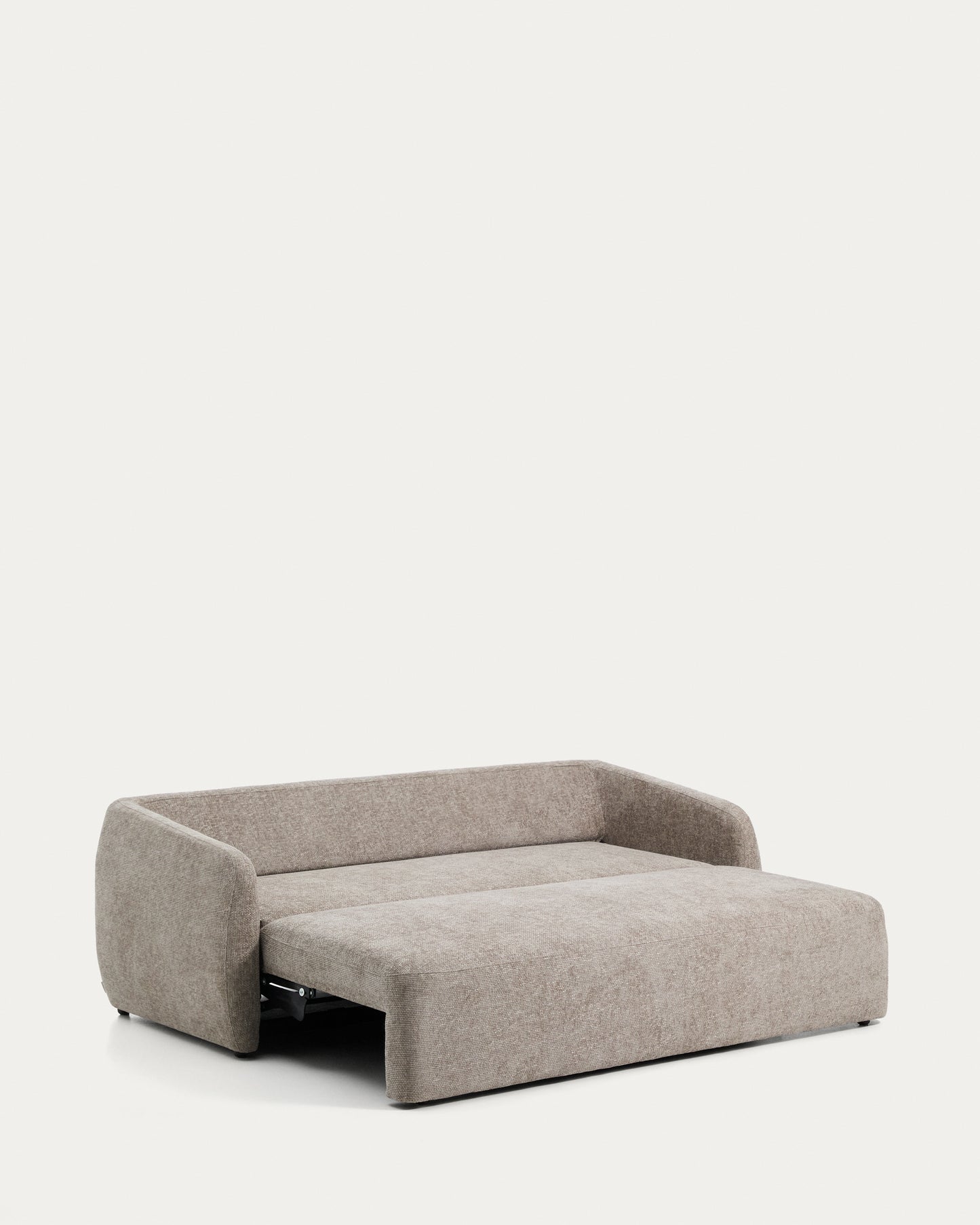 Divano letto Laira 3 posti in ciniglia tortora 218 cm