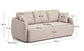Divano letto Laira 3 posti in ciniglia beige 218 cm