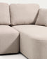 Divano letto Laira 3 posti in ciniglia beige con chaise longue destra 246 cm