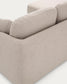 Divano letto Laira 3 posti in ciniglia beige con chaise longue sinistra 246 cm
