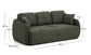 Divano letto Laira 3 posti in ciniglia verde scuro 218 cm