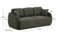 Divano letto Laira 3 posti in ciniglia verde scuro 218 cm