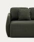 Divano letto Laira 3 posti in ciniglia verde scuro 218 cm