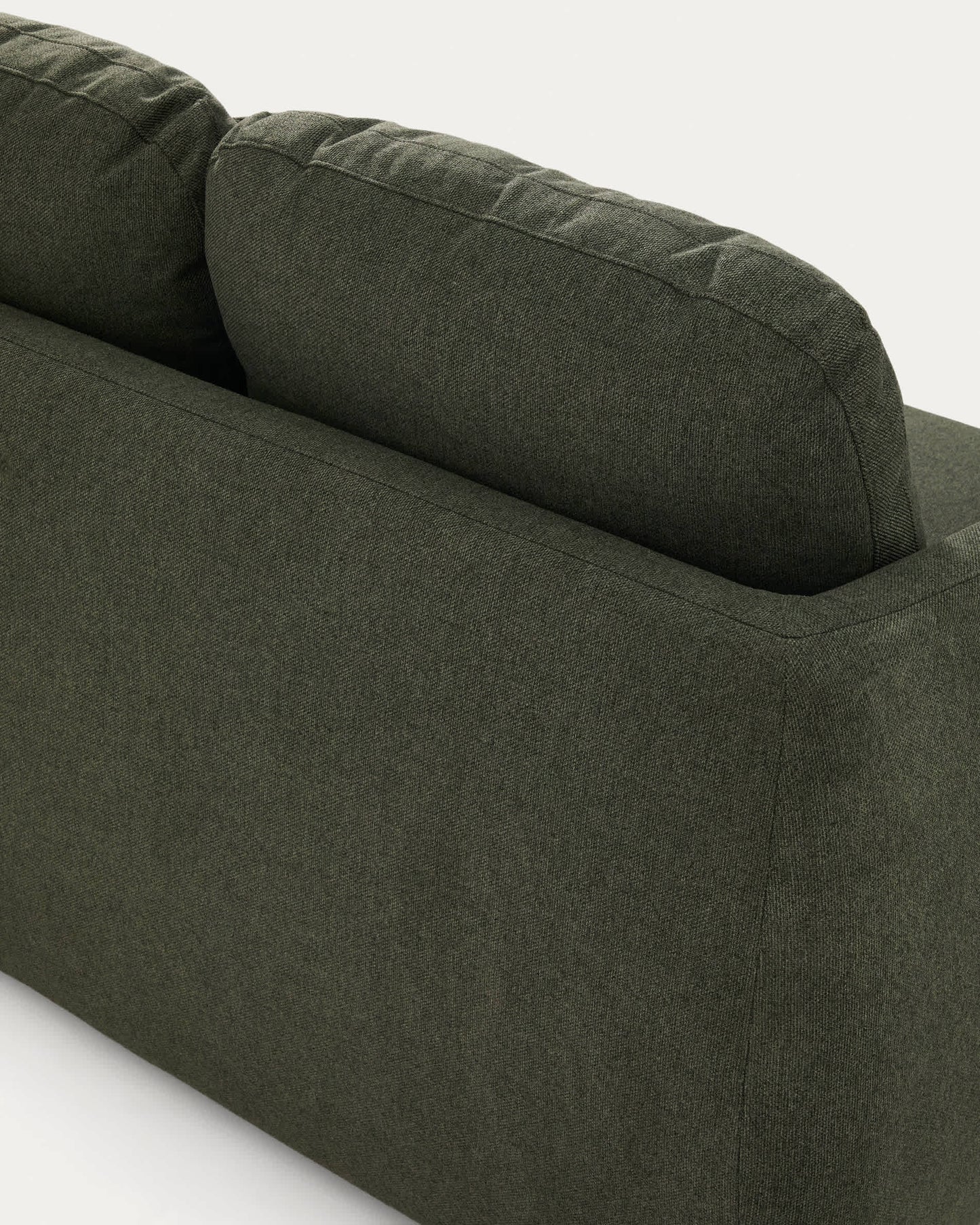 Divano letto Laira 3 posti in ciniglia verde scuro 218 cm